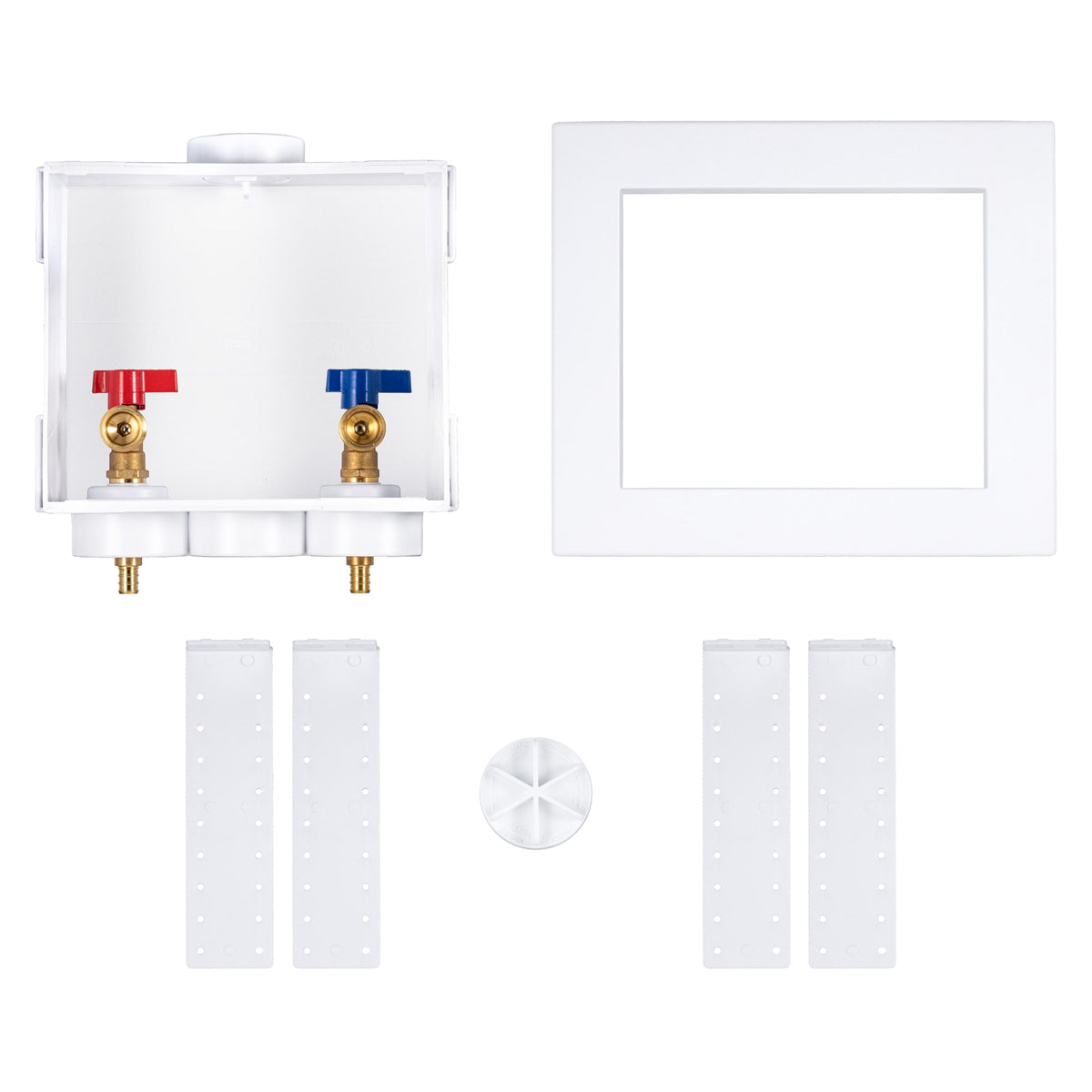 Oatey® Quadtro, 1/4 Turn, F1807 PEX Washing Machine Outlet Box - Standard Pack