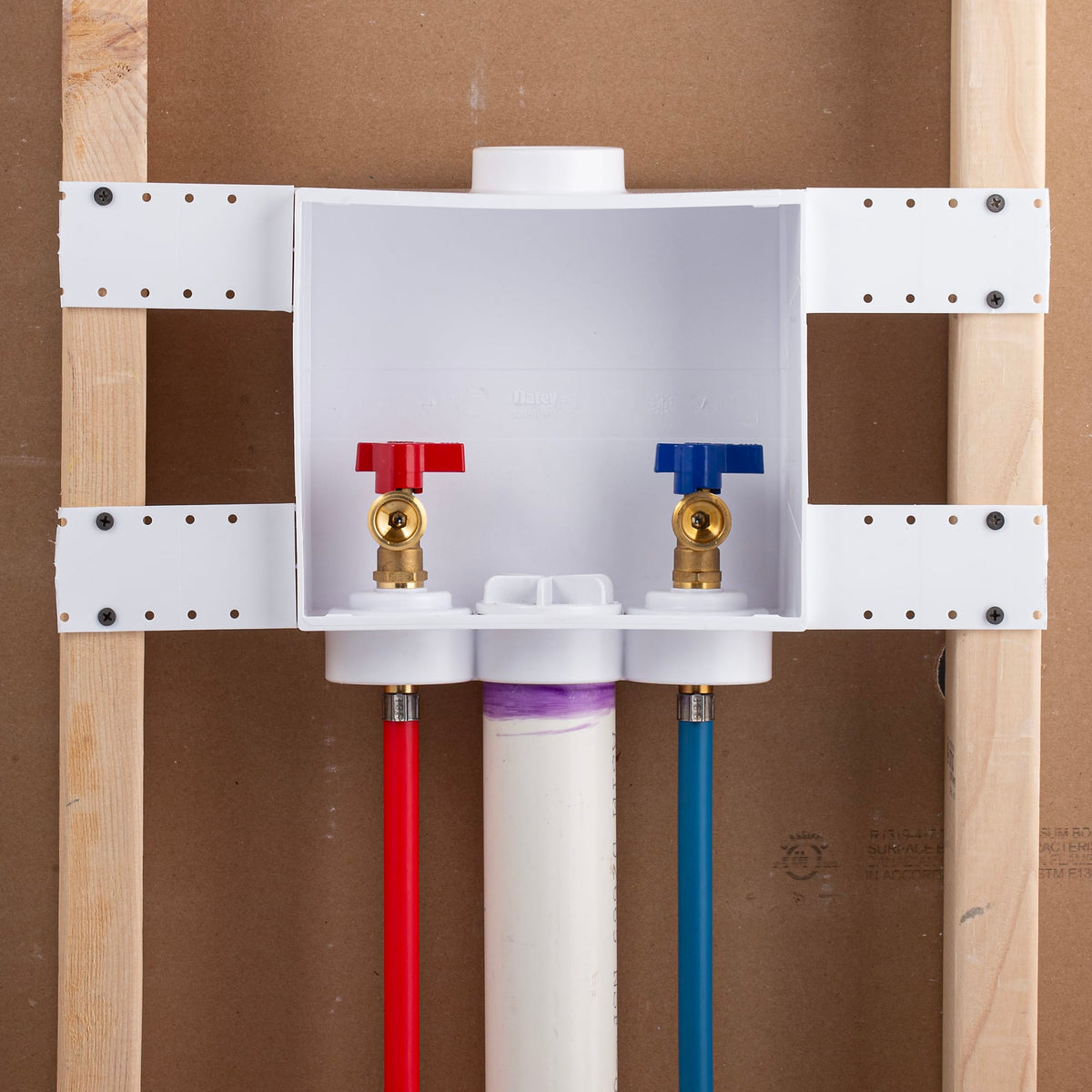 Oatey® Quadtro, 1/4 Turn, F1807 PEX, Hammer Arrestors, Washing Machine Outlet Box - Standard Pack