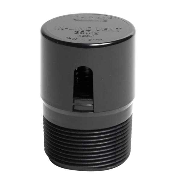 Oatey® 1-1/2 in. NPT Black ABS In-Line Air Admittance Vent