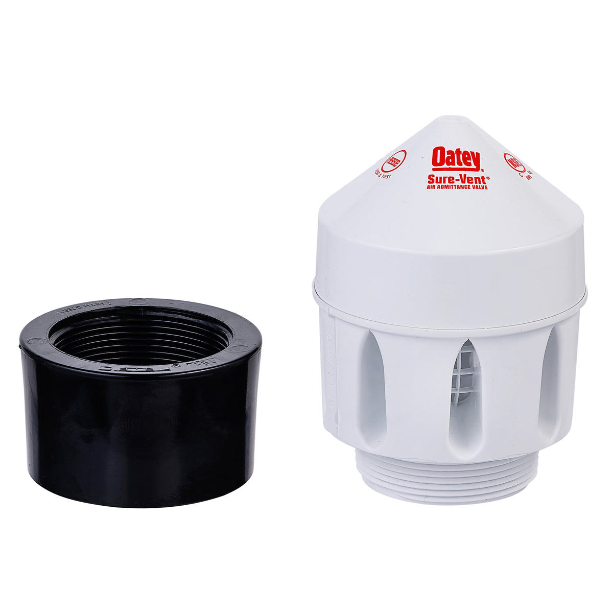 Oatey® Sure-Vent® 2 in. - 3 in. 160 Branch, 500 Stack DFU Air Admittance Valve with ABS Sch. 40 Adapter