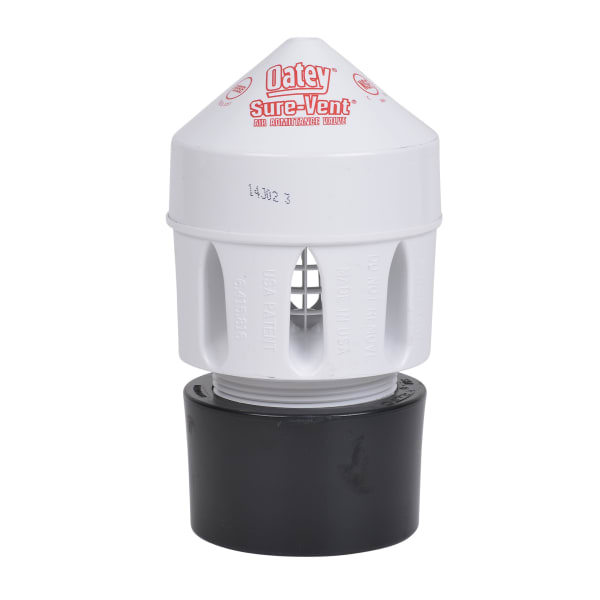 Oatey® Sure-Vent® 2 in. - 3 in. 160 Branch, 500 Stack DFU Air Admittance Valve with ABS Sch. 40 Adapter