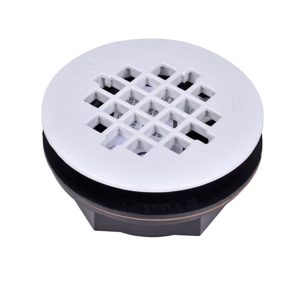 Oatey® 2 in. ABS No-Caulk Shower Drain with Round Plastic Strainer