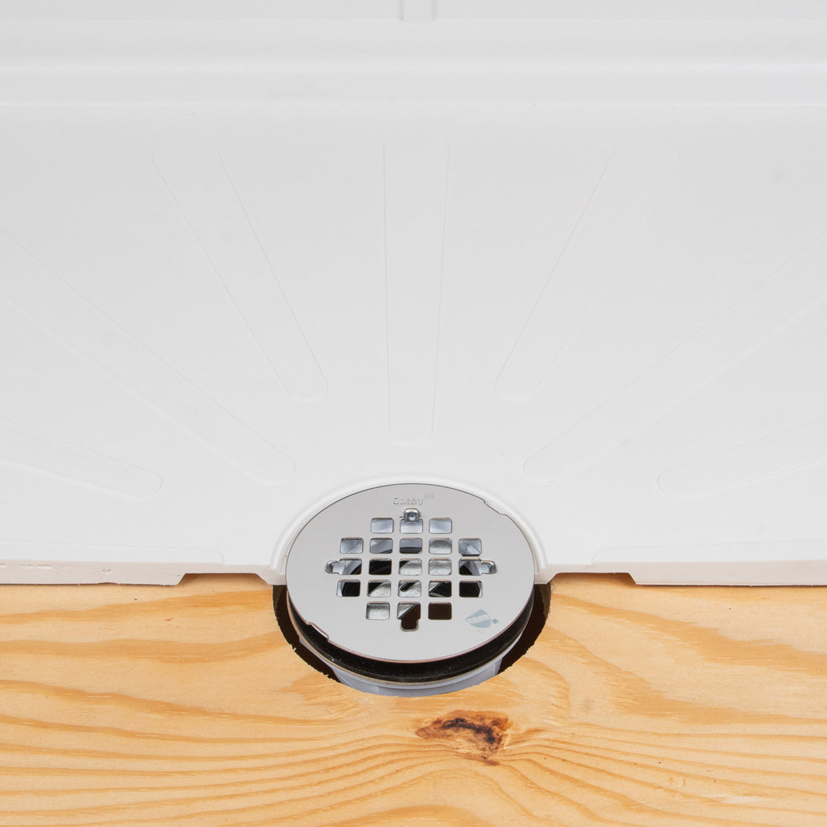 Oatey® 2 in. PVC No-Caulk Shower Drain with Round Stainless Steel Strainer