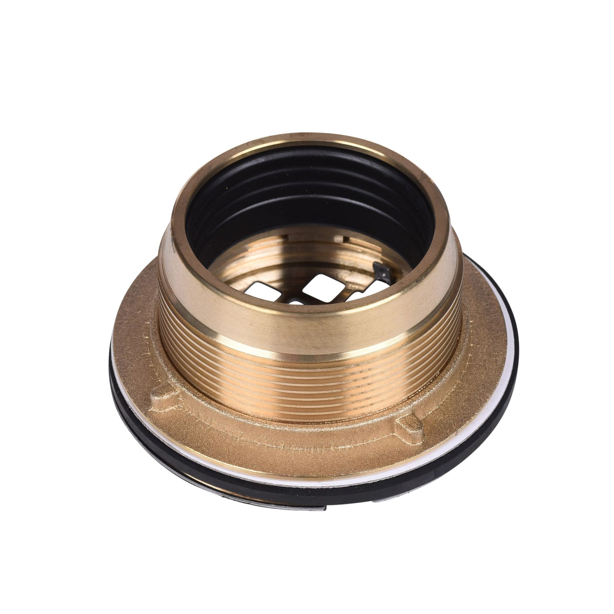 Oatey® 2 in. Brass No-Caulk Shower Drain with Round Stainless Steel Strainer