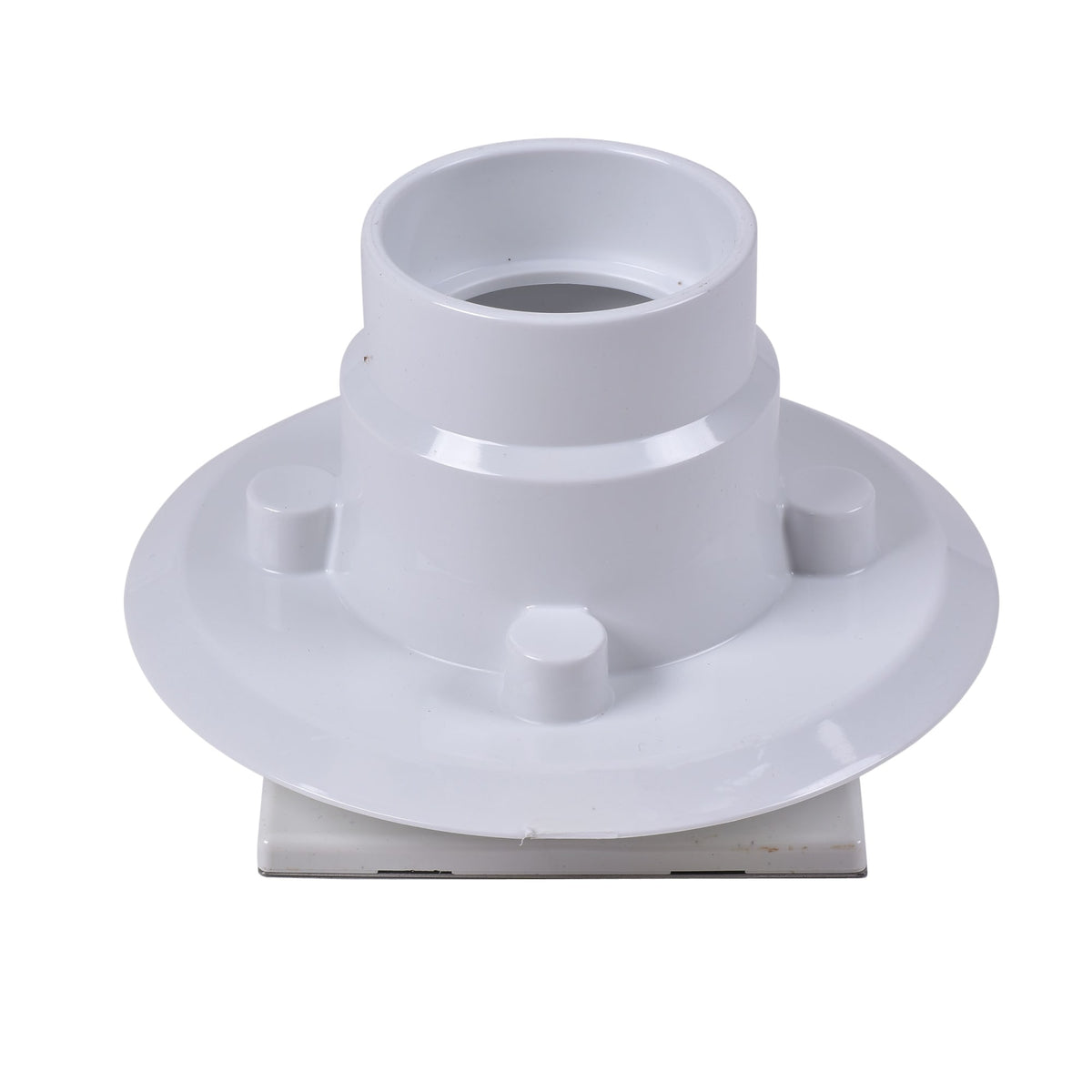 Oatey® 2 in. or 3 in. PVC Tile Shower Drain Base with Square Strainer in Brushed Nickel
