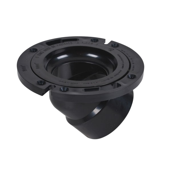 Oatey® 3 in. or 4 in. ABS 45° Closet Flange with Plastic Ring without Test Cap