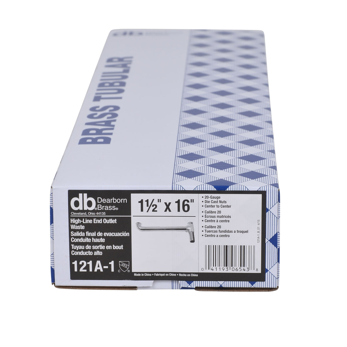 Dearborn® 1-1/2" x 16" Center To Center, Hi-Line - 20 Ga. 121A-1