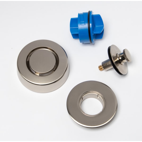 Dearborn® True Blue® Bath Waste Trim Kit with Push n' Pull Stopper in Brushed Nickel