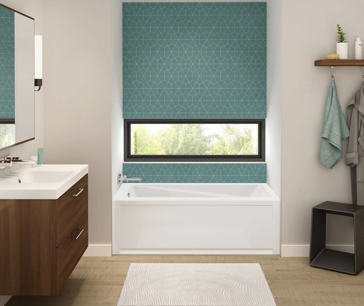 Maax Exhibit 6036 IFS AFR Acrylic Alcove Left-Hand Drain Bathtub in White