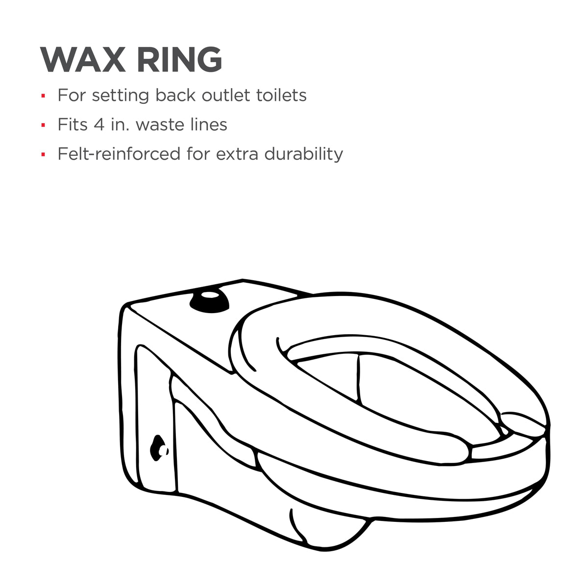 Hercules® 4 in. Johni-Ring® for Back Outlet Toilets