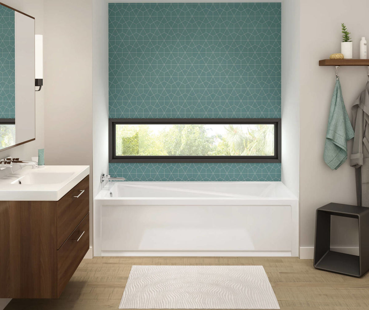 Maax Exhibit 7236 IFS Acrylic Alcove Right-Hand Drain Bathtub in White