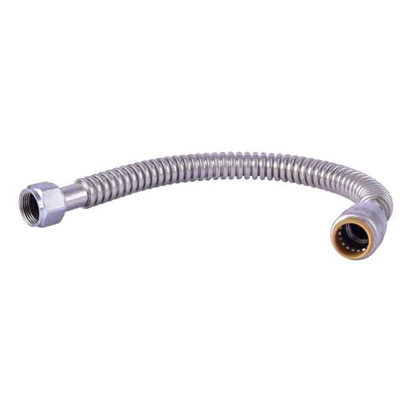 3/4" x 3/4" x 18" SharkBite Max Corrugated Water Softener Connector - (PTC x FIP)