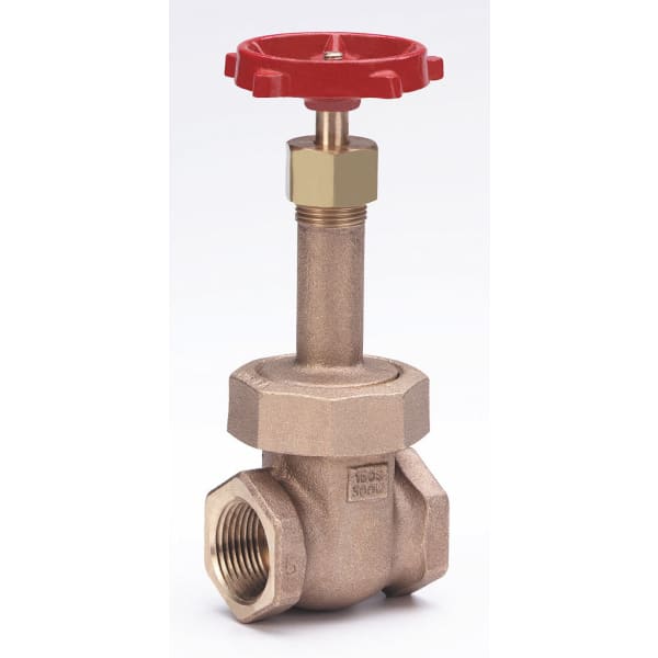 1/2" - FIP x FIP - Bronze  Gate Valve - 150 SWP - 300 WOG, Rising Stem, Bronze Seat, Solid Wedge Disc
