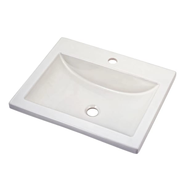 Studio® Drop-In Sink With Center Hole Only White