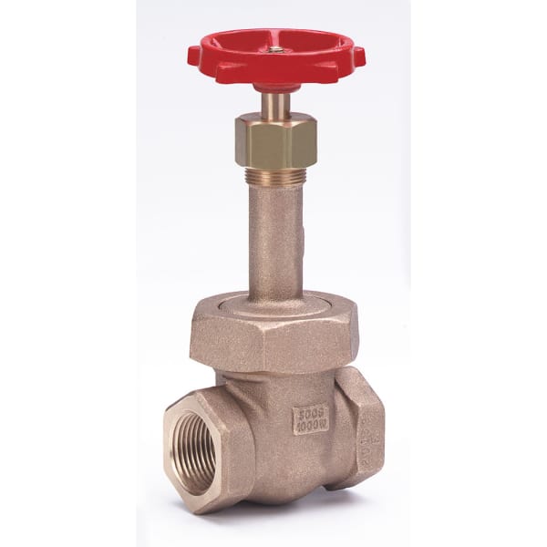 1" - FIP x FIP - Bronze  Gate Valve - 300 SWP - 1000 WOG, Non-Rising Stem, Cu-Ni Seat, Solid Wedge Disc