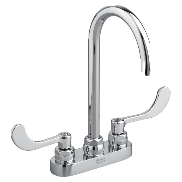 Monterrey® 4-Inch Centerset Gooseneck Faucet With Wrist Blade Handles 1.5 gpm/5.7 Lpm Laminar Flow in Spout Base Chrome