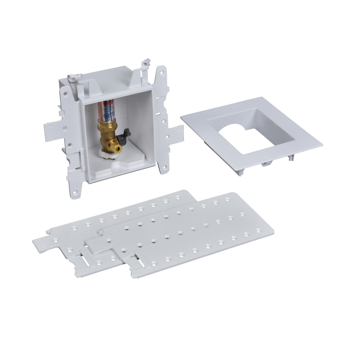 Oatey® MODA® 1-Valve F1807 PEX (Brass) Ice Maker Supply Box with Hammer Arrestor - Standard Pack
