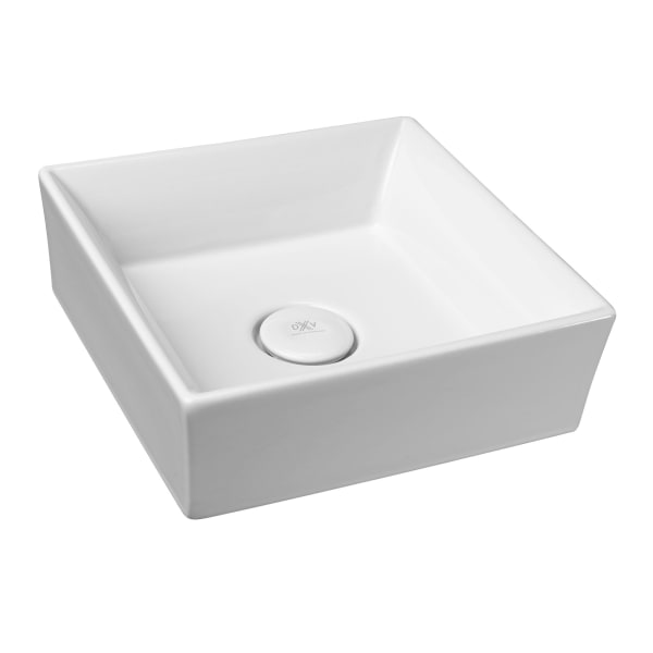 POP® Square Vessel Sink in CANVAS WHITE