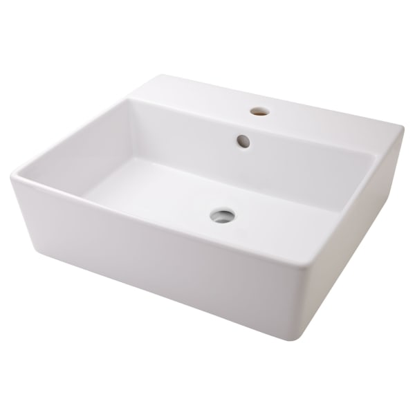 Loft® Above Counter Sink With Center Hole Only White