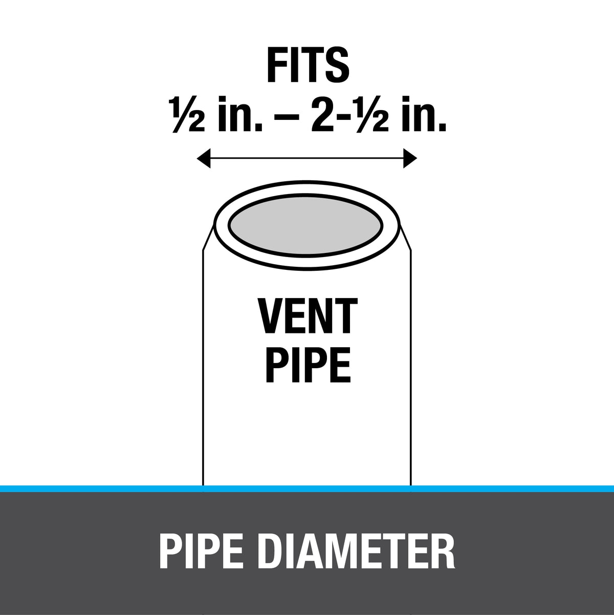 Oatey® 1/2 in. - 2-1/2 in. Sideflash 8.5 in.-8 in. Base Vertical Flashing