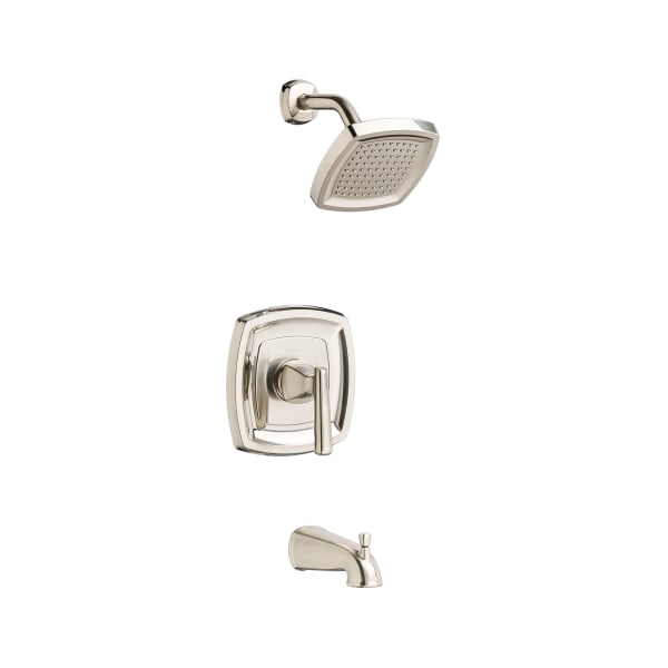 Edgemere® 1.8 gpm/6.8 L/min Tub and Shower Trim Kit With Water-Saving Showerhead, Double Ceramic Pressure Balance Cartridge With Lever Handle Brushed Nickel