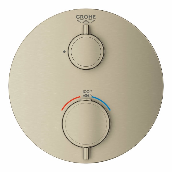 Single Function 2-Handle Thermostatic Valve Trim in GROHE BRUSHED NICKEL