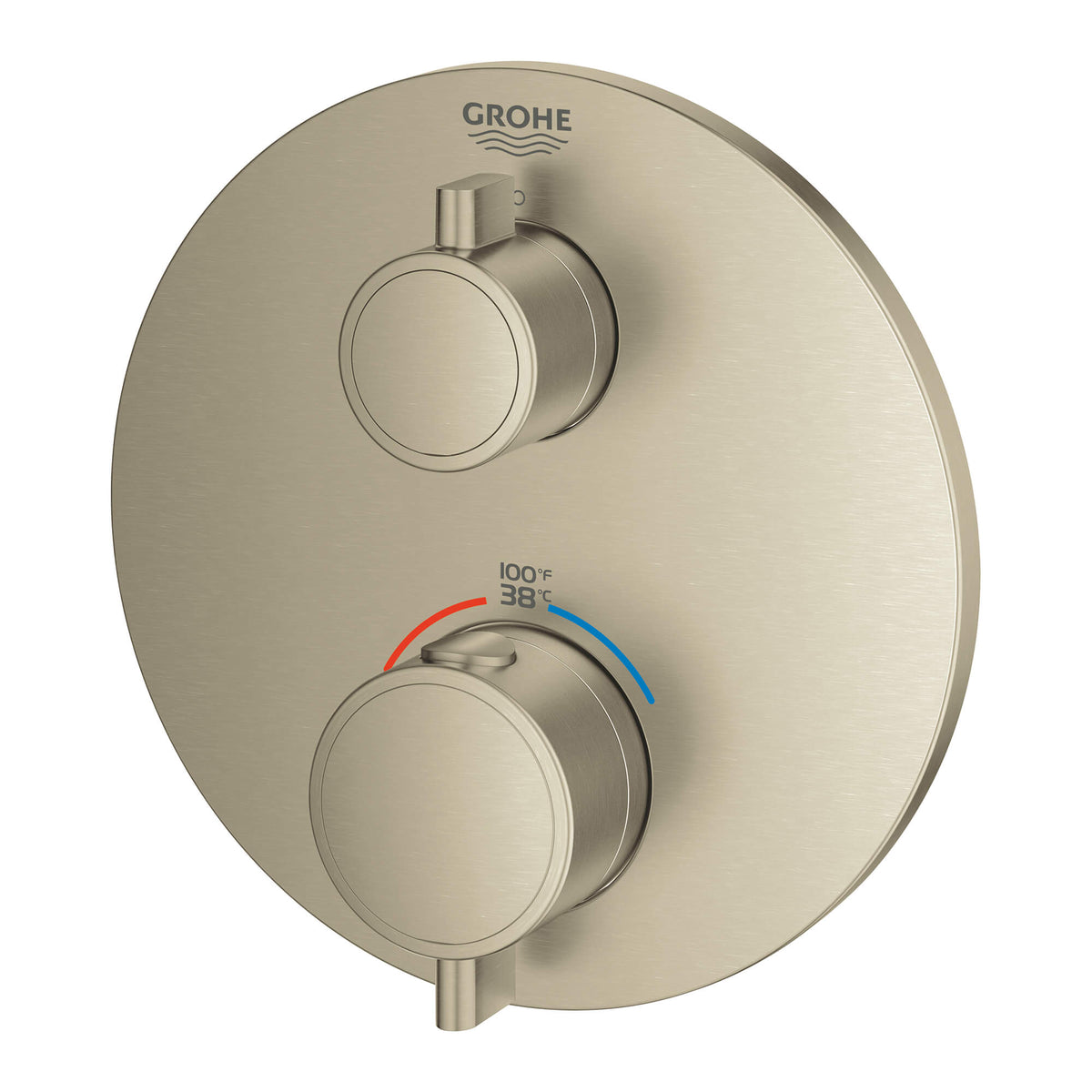Single Function 2-Handle Thermostatic Valve Trim in GROHE BRUSHED NICKEL