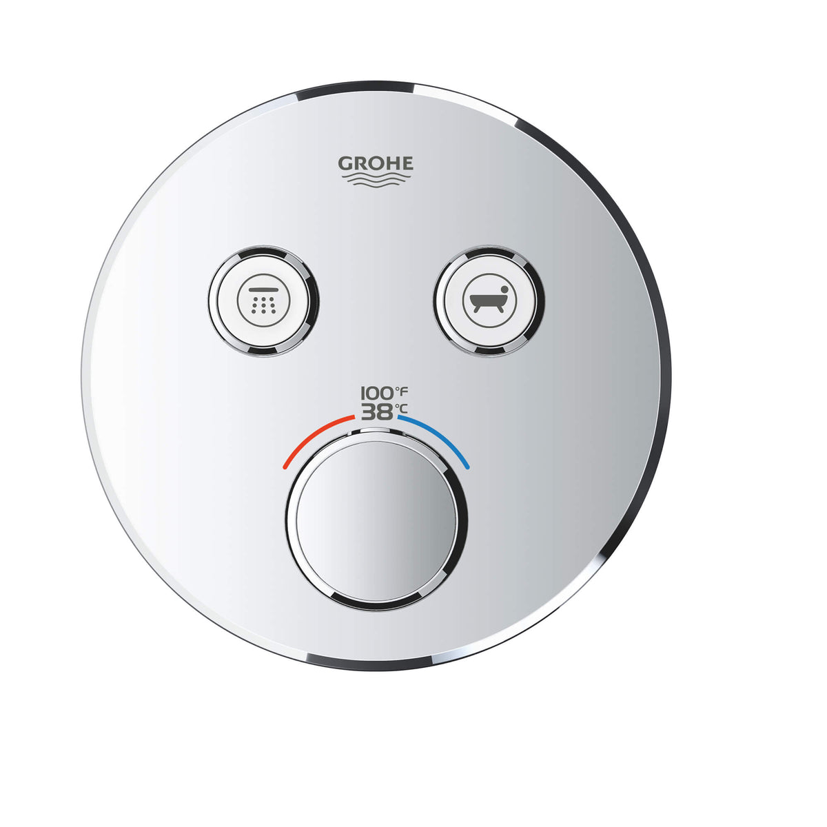 Dual Function Thermostatic Valve Trim in GROHE CHROME