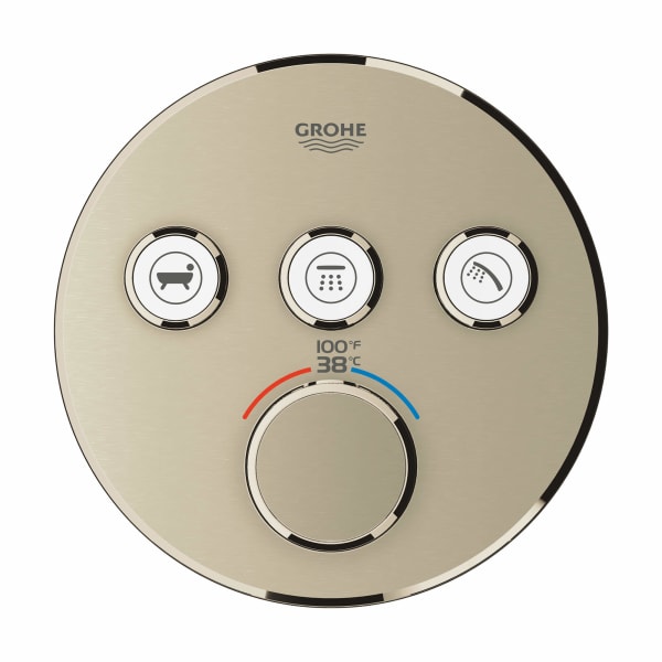 Triple Function Thermostatic Valve Trim in GROHE BRUSHED NICKEL