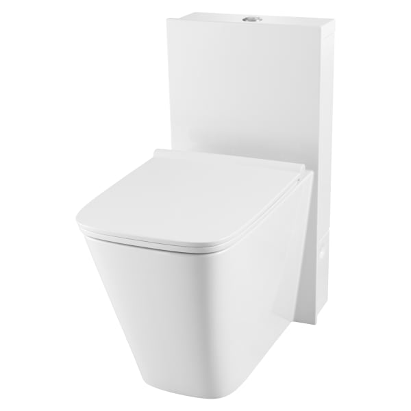 DXV Modulus One-Piece Chair Height Elongated Toilet with Seat in CANVAS WHITE