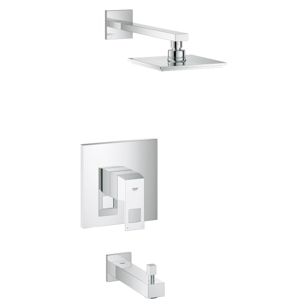 Grohe - Eurocube® StarLight Chrome, Tub/Shower Trim Sets - Wall Mount