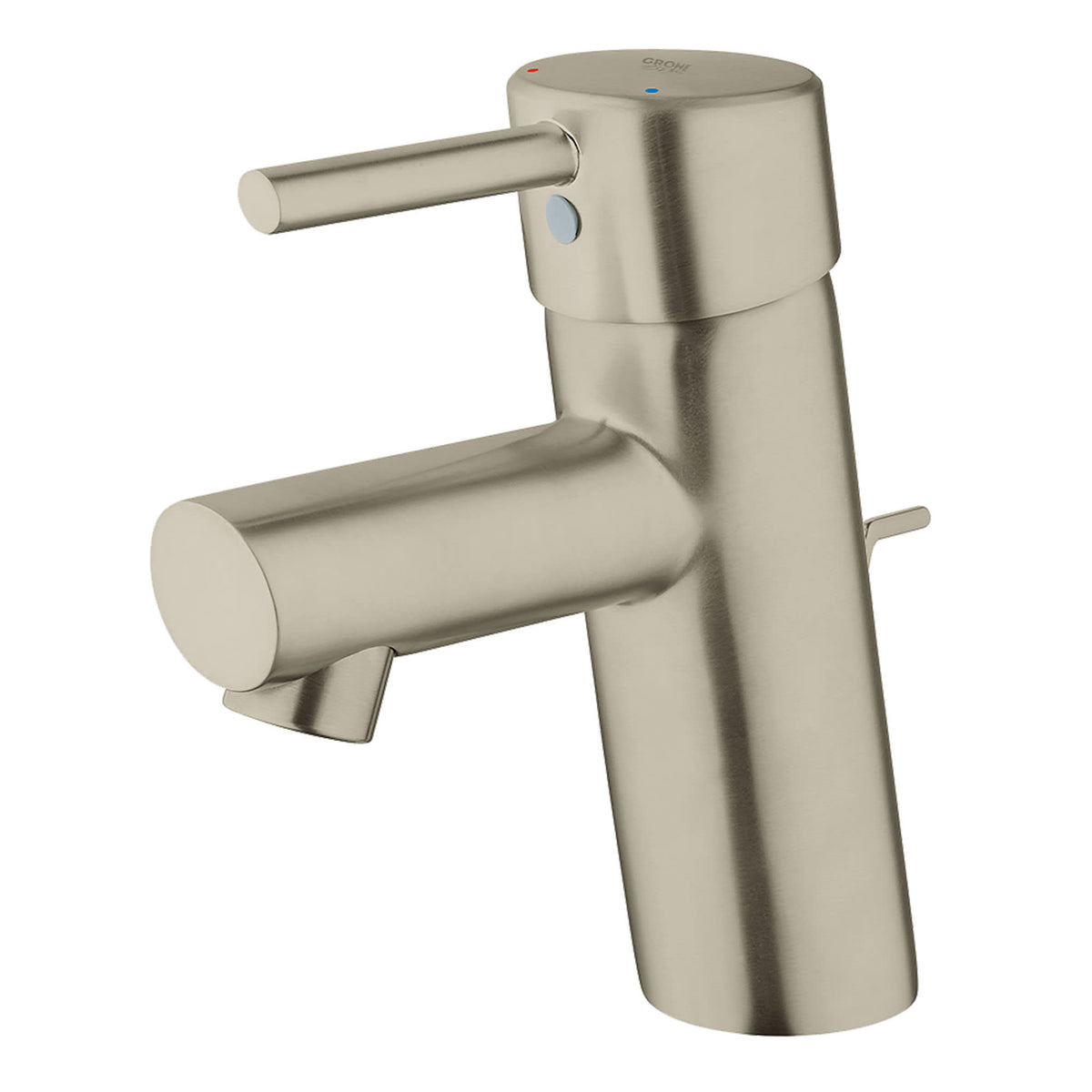Single Hole Single-Handle S-Size Bathroom Faucet 1.2 GPM in GROHE BRUSHED NICKEL 34270ENA