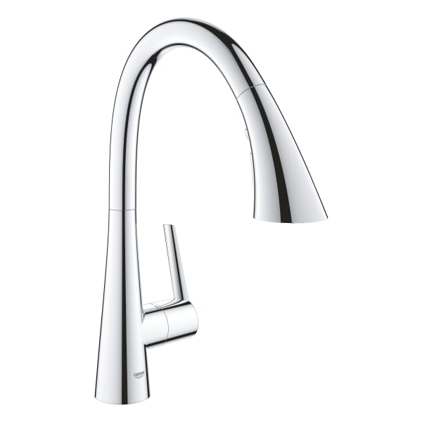 Single-Handle Pull Down Kitchen Faucet Triple Spray 1.75 GPM in GROHE CHROME