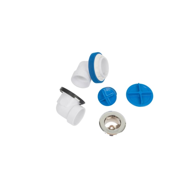 Dearborn® True Blue® PVC Bath Waste Rough-In Kit with Test Kit in Chrome