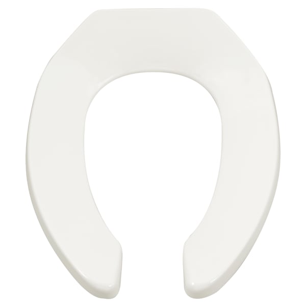 Commercial Heavy Duty Open Front Elongated Toilet Seat With EverClean® Surface White