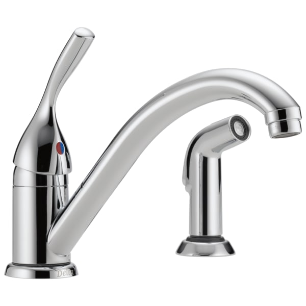 Delta 100 Series Single Handle Kitchen Faucet with Spray Chrome