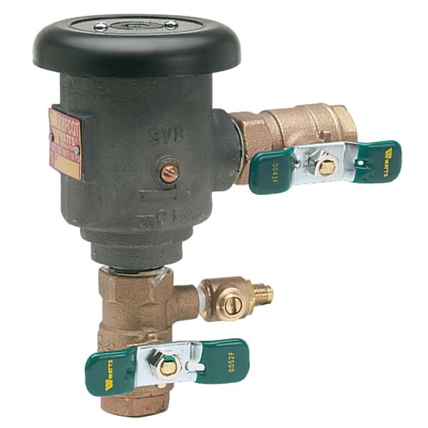 1/2" Lead Free Spill-Resistant Anti-Siphon Vacuum Breaker Backflow Preventer, Quarter Turn Shutoff, Polymer Coating
