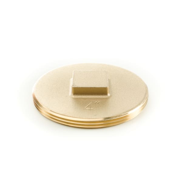 4" SO CD Brass Clean Out Plug - RH