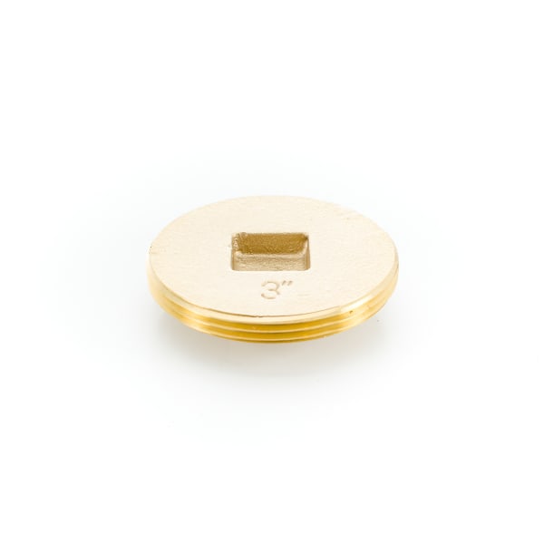 3" SO CD Brass Clean Out Plug - CS
