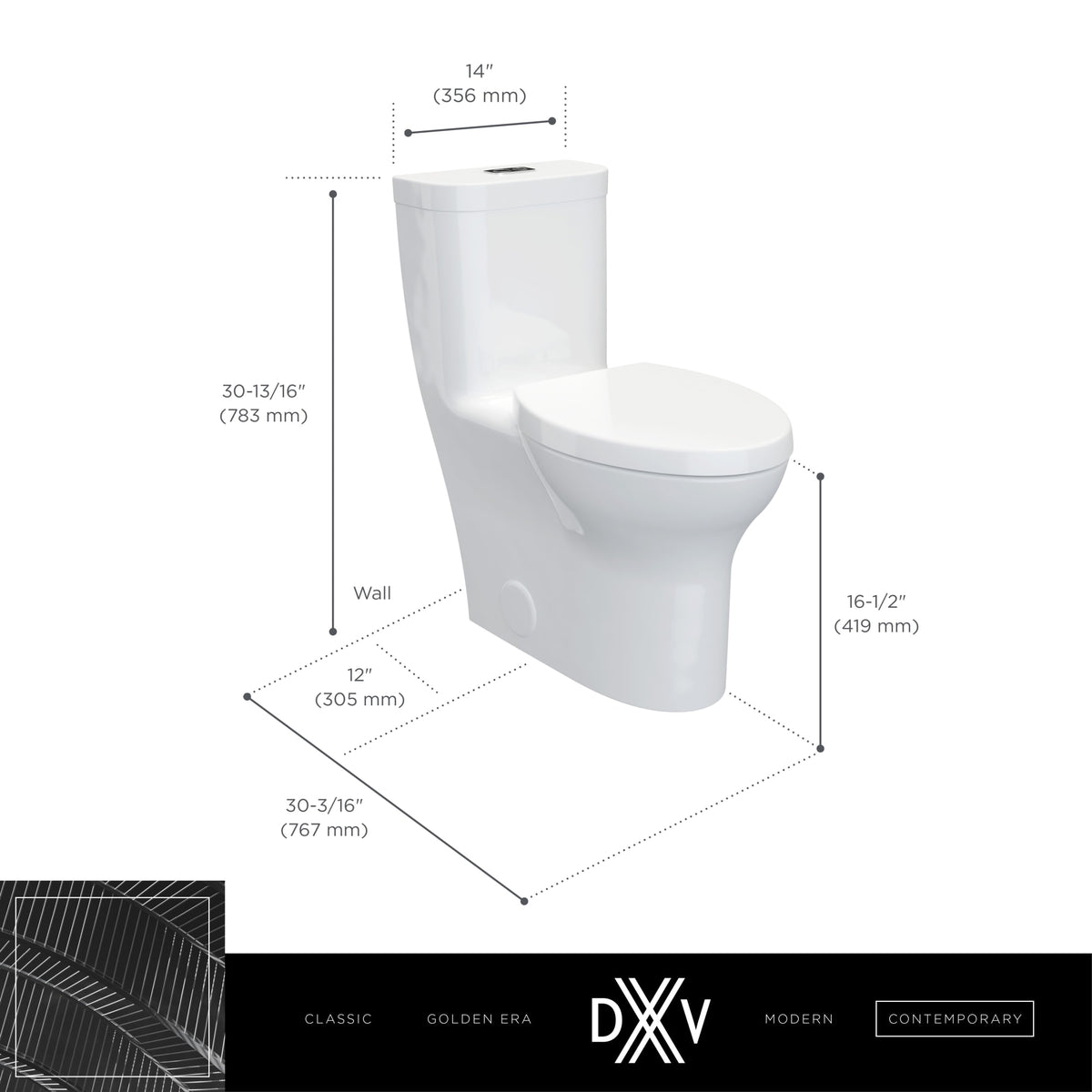 DXV Equility One-Piece Dual Flush Chair Height Elongated Toilet with Seat in CANVAS WHITE