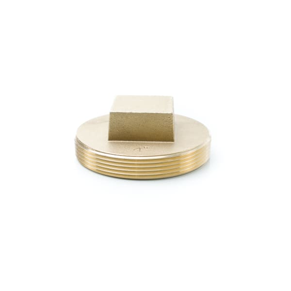 4" UPC Brass Clean Out Plug - RH
