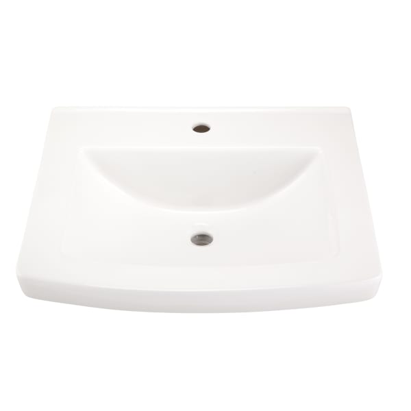 Burr Ridge 24" Ped Top Single Hole White