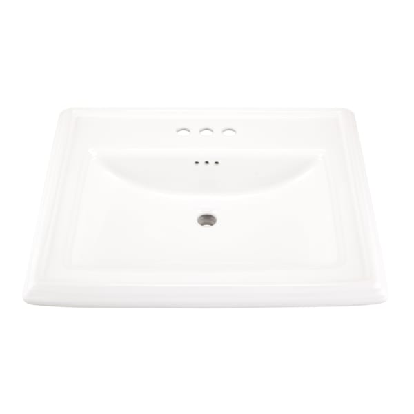 Logan Square Petite Ped Top 24.25:x20.13" 4"CC White