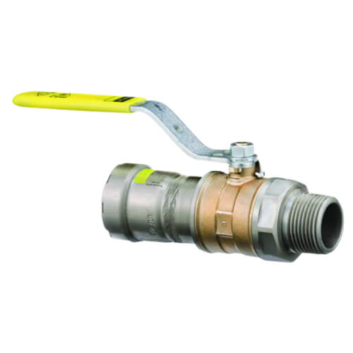 Viega 1-1/2" x 1-1/2", MegaPressG x MegaPressG, 125 PSI, Bronze, Locking Handle, Ball Valve
