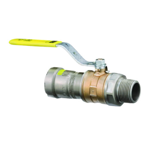 Viega 1-1/4" x 1-1/4", MegaPressG x MegaPressG, 125 PSI, Bronze, Locking Handle, Ball Valve