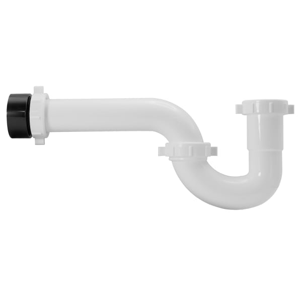 1-1/2" ABS Reversible P-Trap with Trap Adapter Soft Washer White