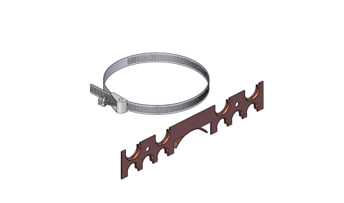 HoldRite 111-S Bracket 1-1/2-in x 8-in Copper 1/2-in & 3/4-in Pipe
