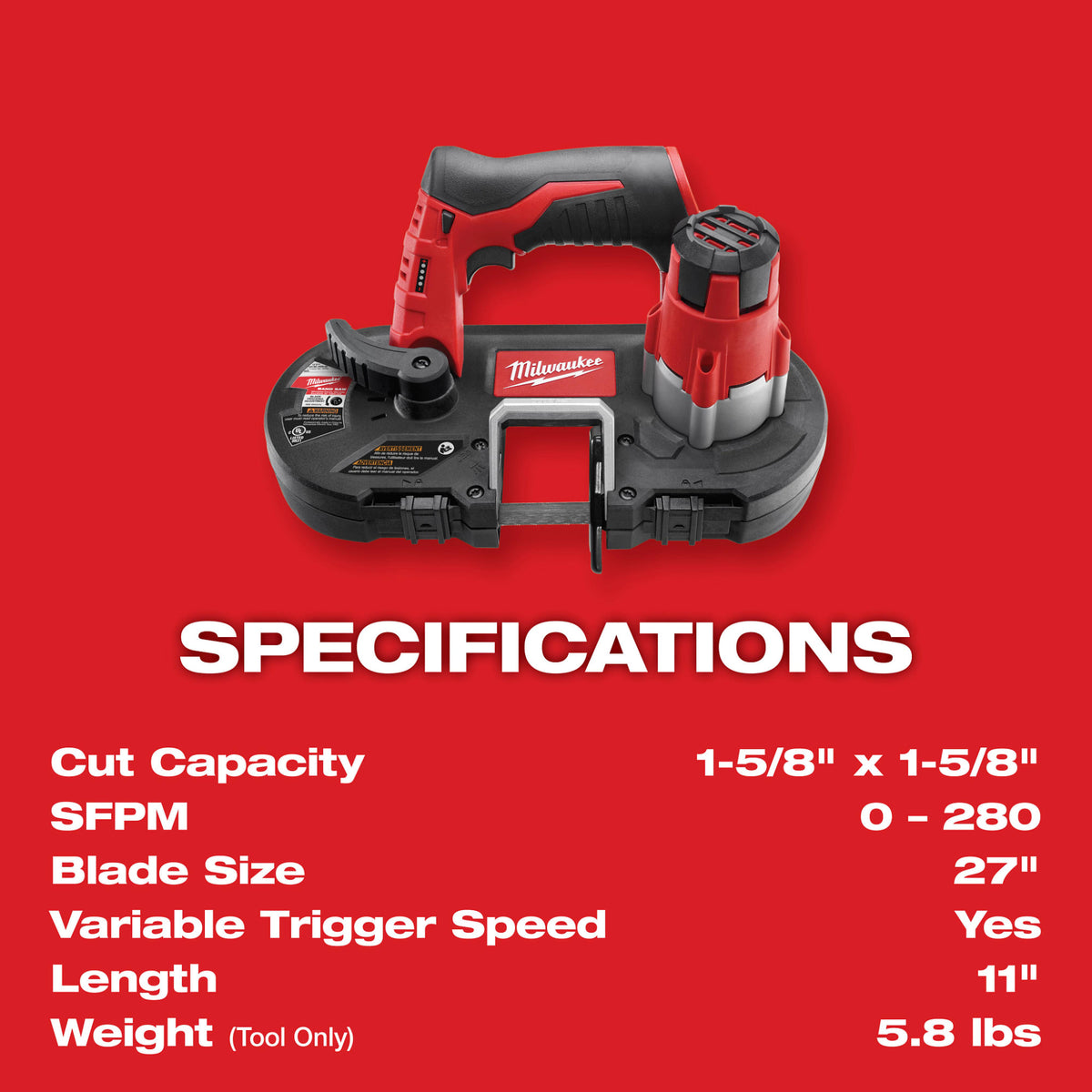 Milwaukee Tools M12™ Cordless Sub-Compact Band Saw Kit