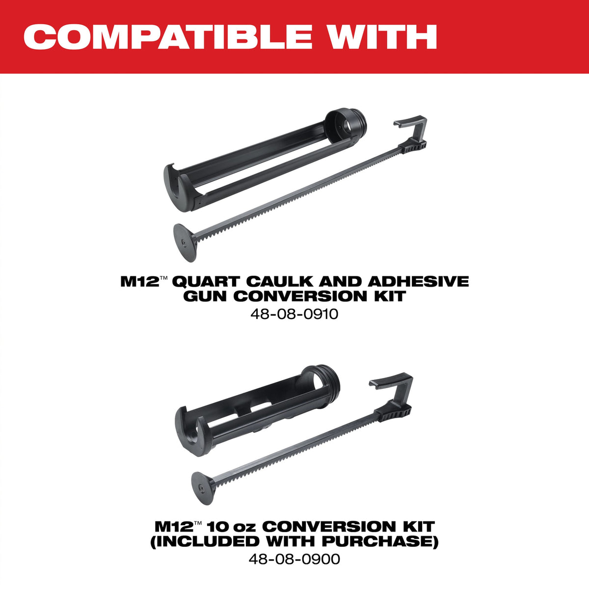 Milwaukee Tools M12™ 10oz. Caulk and Adhesive Gun
