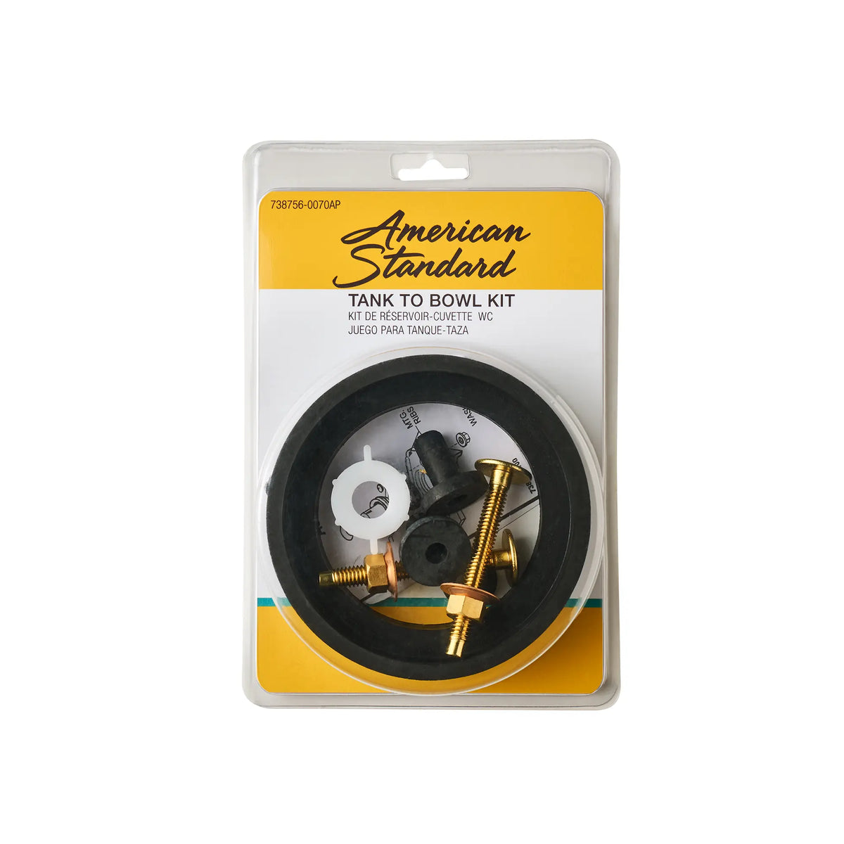 American Standard 738756-0070A Champion 2 Piece Toilet Tank to Bowl Coupling Kit (Blister Pack 100)